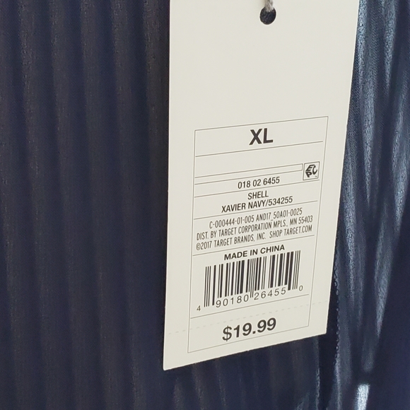 Navy Blue A New Day Silk Tank - XL (NWT) - Picture 8 of 10